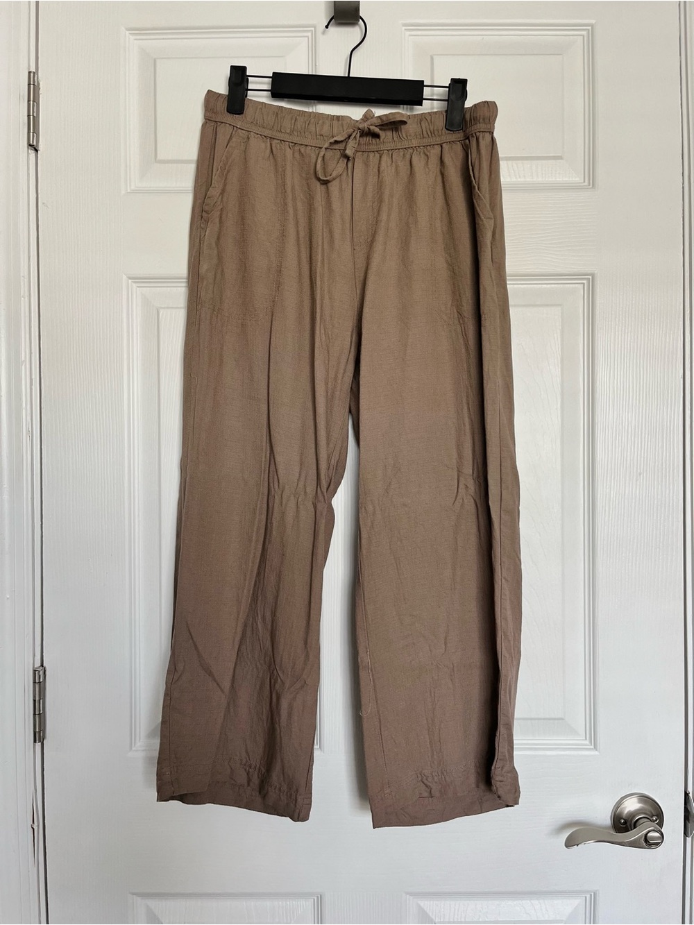 Splendid Women’s Drawstring Linen Pants in Light Brown